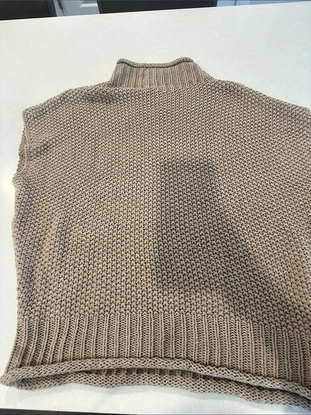 Women's Textured Knit Turtleneck Size Large